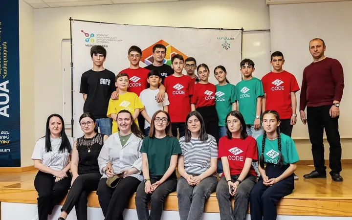 The DigiCode finalists group photo
